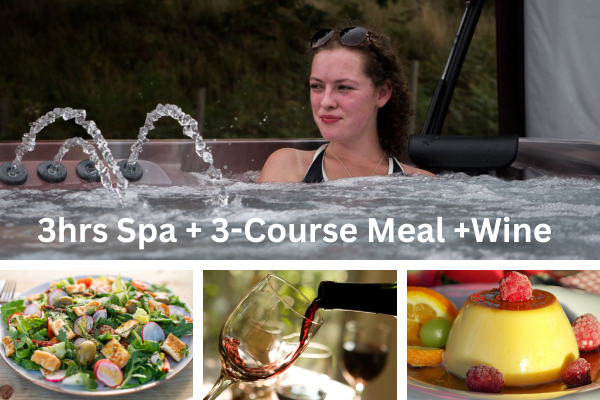 Twilight Indulgence Package: 3-Hour Spa Retreat with a Gourmet 3-Course Meal and Wine