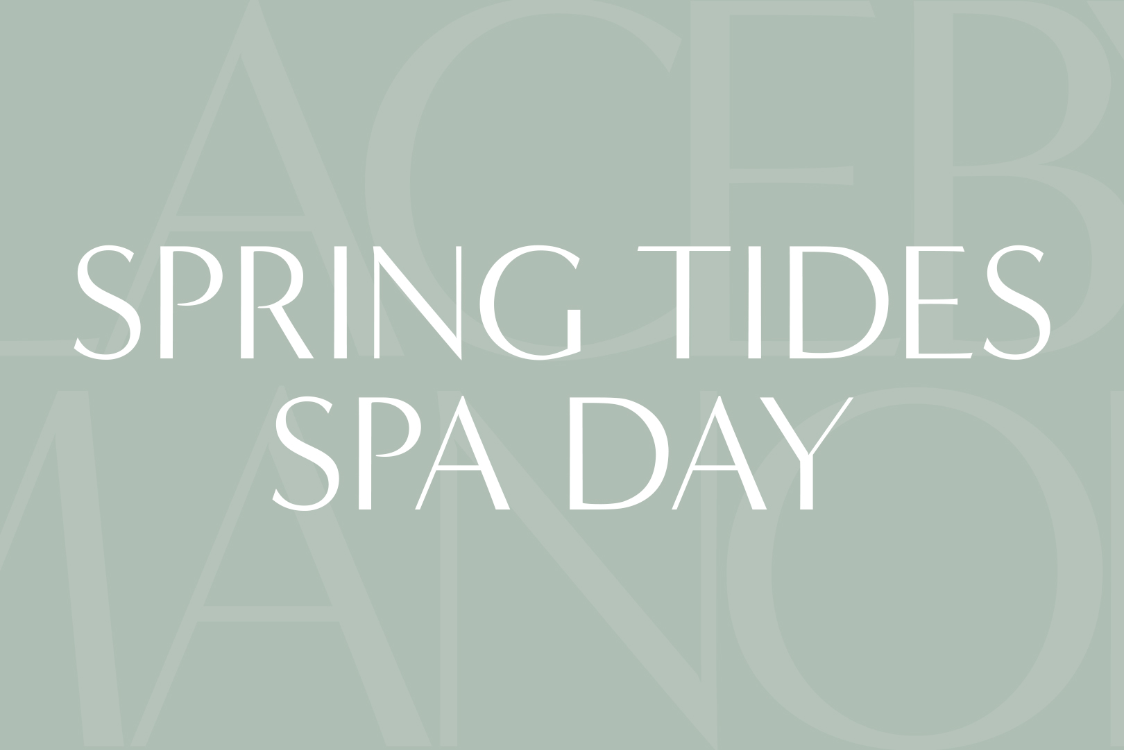 Spring Tides Spa Day