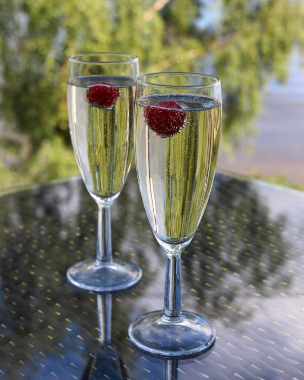 Glass of Fizz and Nibbles