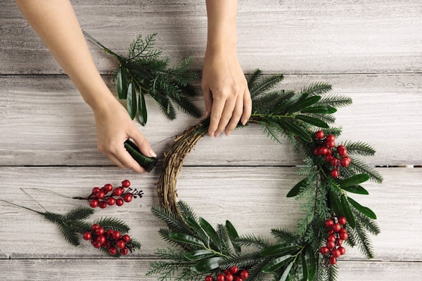 Christmas Wreath making