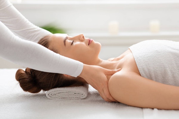 Head neck and shoulder massage